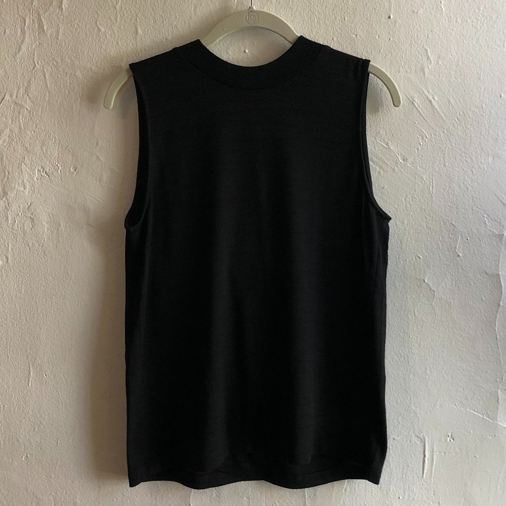 Rag & Bone Jean sleeveless black mock turtleneck